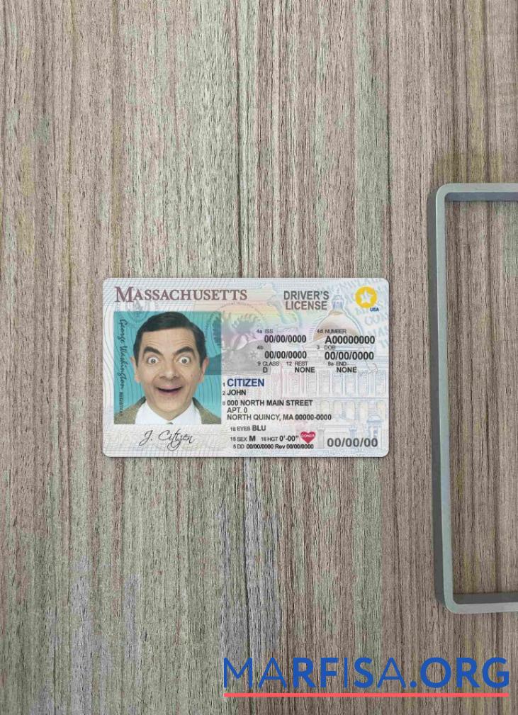 Printable USA Massachusetts DL photolook sample